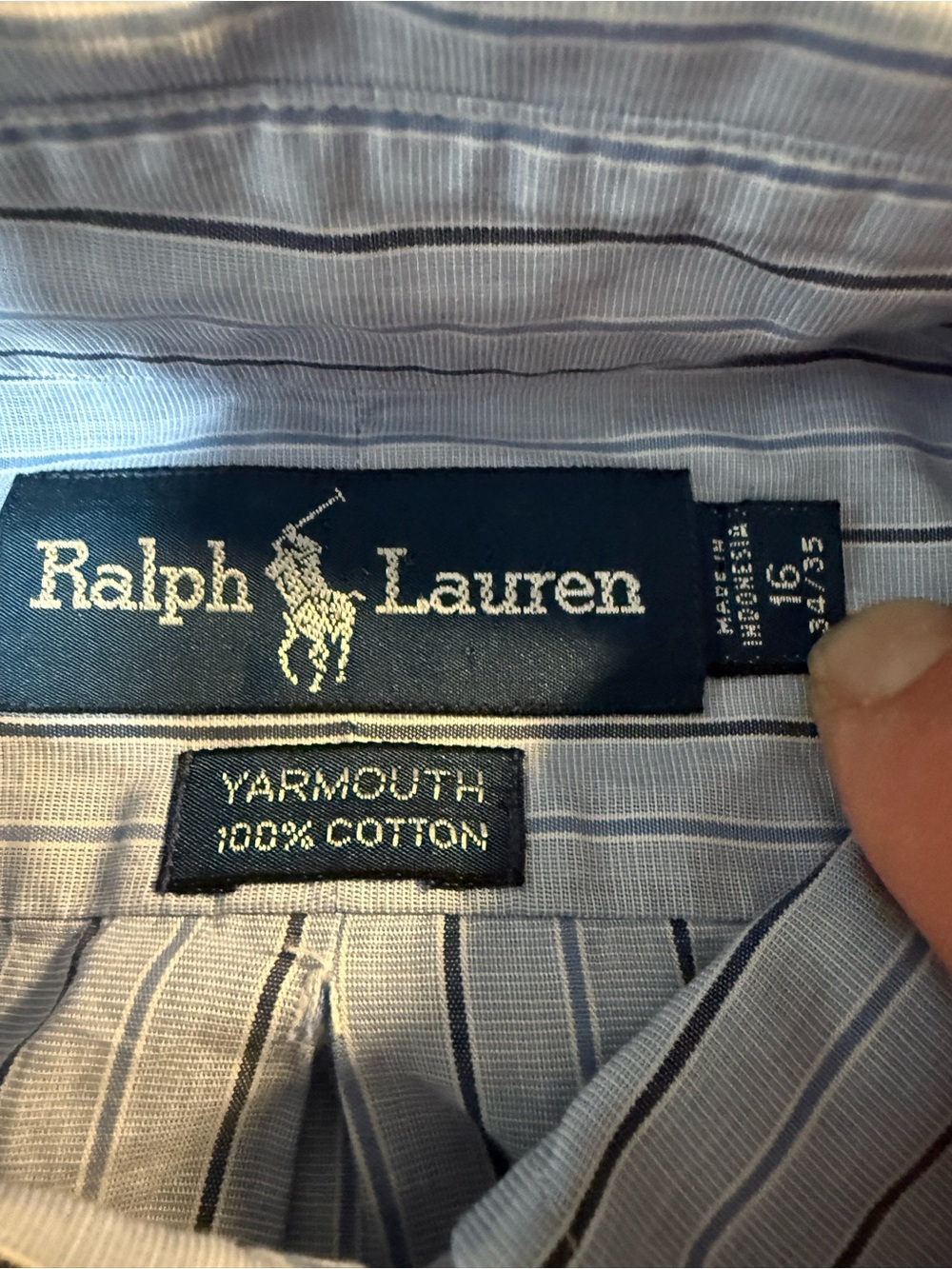 Lot Of 2 Polo Ralph Lauren Men’s Large Black Sweater Vest & Blue Button Shirt - Picture 6 of 12